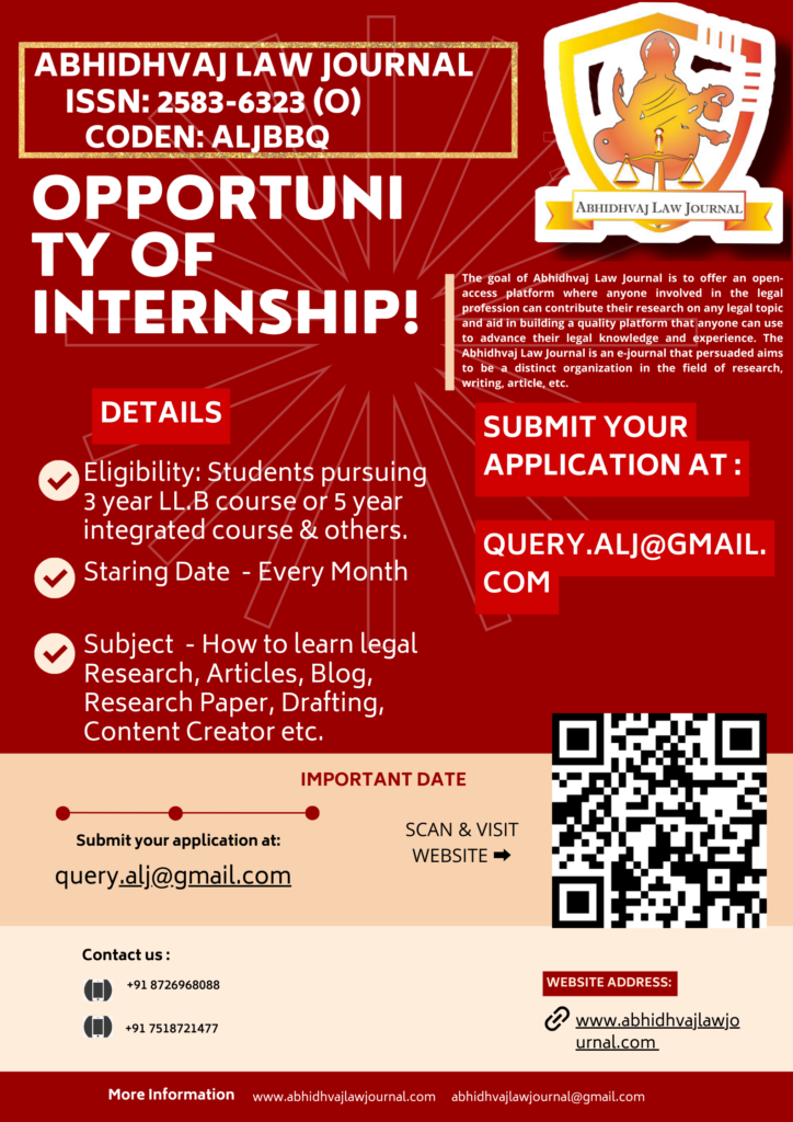 Online Legal Internship Opportunities at ALJ.
